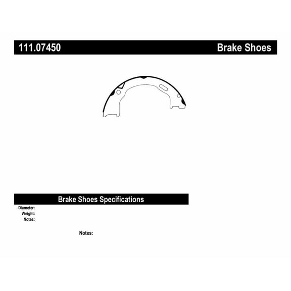 Centric Parts 111.07450 Brake Shoe