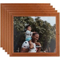 ArtToFrames 12" x 24" Honey Picture Frame, 12x24 inch Brown Wood Poster Frame (WOM-4097), 5 Pack