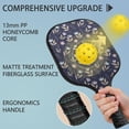 thumbnail image 2 of Pickleball Paddles Set,Pioneer Flower Floral Print Pattern Fiberglass Surface Pickleball Racket Set with 2 Indoor Outdoor Pickleball Balls and Pickleball Bag,Pickle-ball Equipment, 2 of 6