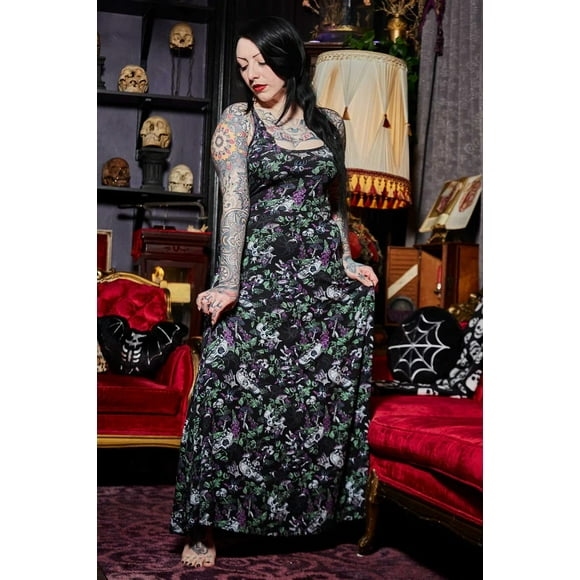 Sourpuss Clothing Garden Witch Maxi Dress Women's MEDIUM