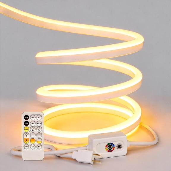 Beatineon Under Cabinet Lighting, 16.4ft Dimmable LED Strip Light - Adjustable White Light (3000K-6500K) with Remote, IP65 Waterproof, Cuttable & Connectable