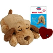 Original Snuggle Puppy Starter Kit for Anxiety Relief and Calming Aid, Biscuit Coloured Puppy Included and Pink Toy