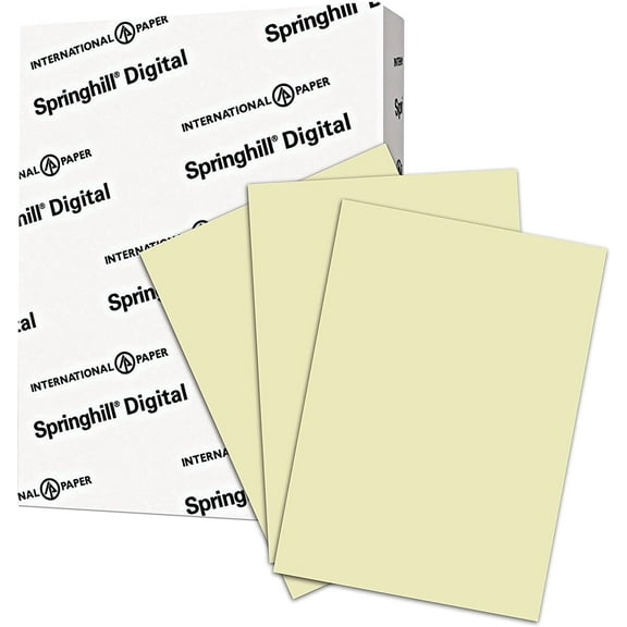 Springhill Ivory Colored Paper, 24lb Copy Paper, 89gsm, 8.5 x 14 printer paper, 1 Ream / 500 Sheets - Pastel Paper with Smooth Finish (024033R)