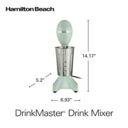 Hamilton Beach DrinkMaster Drink Mixer, Milkshake Maker & Milk Frother with Steel Cup, 28 oz, Mint