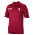 thumbnail image 2 of Men's Colosseum Crimson Oklahoma Sooners OHT Military Appreciation Snow Camo Polo, 2 of 4