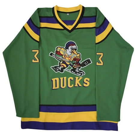 Adam Banks #99 Mighty Ducks Movie Hockey Jersey White Green