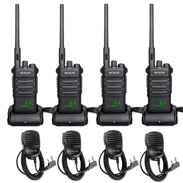 Walkie Talkies Retevis RT86, radio bidireccional de largo alcance, paquete de 4 unidades