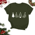 thumbnail image 2 of Navidad Mujeres Tops, Cuello Redondo Manga Corta Impresa Camiseta, Vintage Holiday Humor Tee Top, 2 of 4