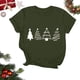 thumbnail image 2 of Navidad Mujeres Tops, Cuello Redondo Manga Corta Impresa Camiseta, Vintage Holiday Humor Tee Top, 2 of 4