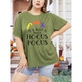 thumbnail image 2 of Anbech Hocus Pocus Halloween Shirts for Women Plus Size Holiday Tshirt Graphic Short Sleeve Tops, 2 of 4