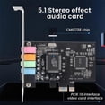 thumbnail image 5 of PCIe Sound Card 5.1, PCI Express Surround Card 3D Stereo Audio with High Sound Performance PC Sound Card CMI8738 Chip, 5 of 5