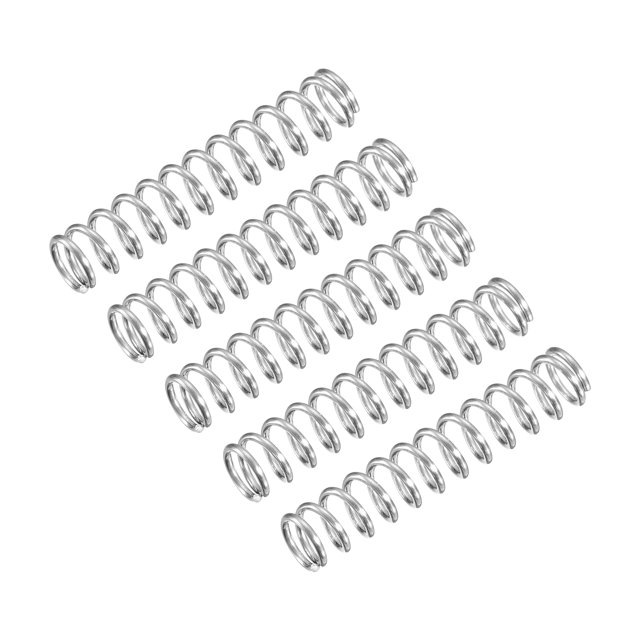 Unique Bargains Compression Spring, 5 Pack 304 Stainless Steel, 6mm OD, 0.8mm Wire, 30mm Length