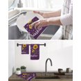 thumbnail image 5 of Purple Sunshine Sunflower Kitchen Dish Towels for Drying Dishes Set of 3, Pastoral Bees Farmhouse Floral Waffle Weave Microfiber Hand Tea Bathroom Towels Quick Dry & Absorbent Towel 15.7x23.6, 5 of 7