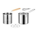 thumbnail image 1 of Deep Frying Pot with Lids with Basket Japanese Tempura Frying Pot Kitchen Frying with pot rack, 1 of 9