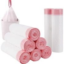 4 Gallon Drawstring Garbage bags,60 Counts, White, Small Trash Can Liner