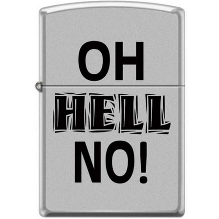 Zippo Lighter - Oh Hell No Satin Chrome
