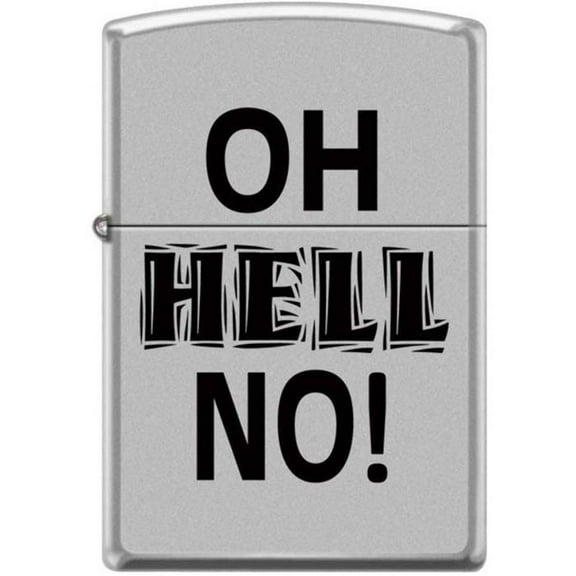 Zippo Lighter - Oh Hell No Satin Chrome