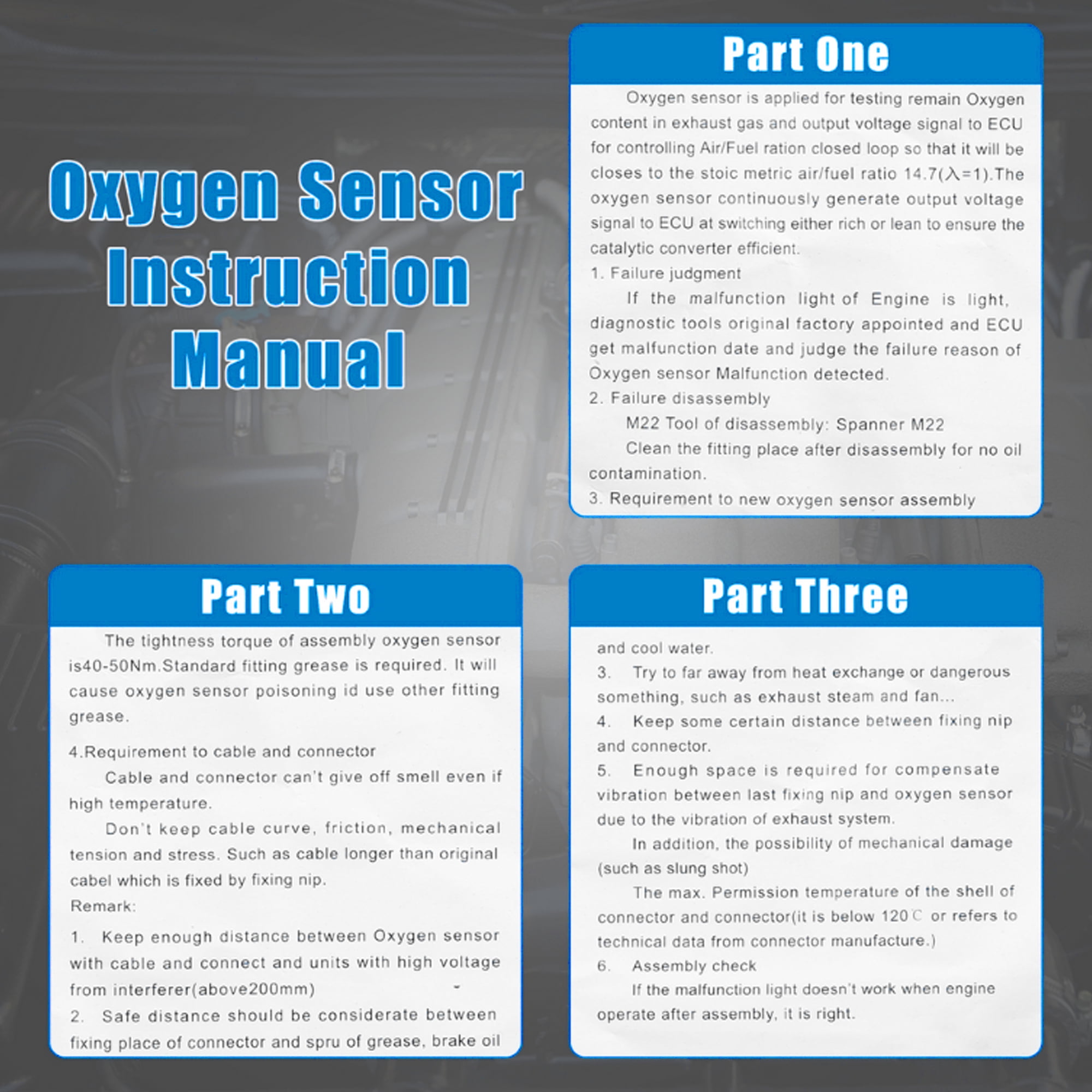 Unique Bargains 2Pcs Downstream Oxygen Sensor for Acura MDX 2003-2006