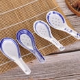 thumbnail image 5 of 4Pcs Ceramic Soup Spoons, Tradition Blue and White Long Handle Asian Soup Spoon, Suitable for Ramen, Noodles, Wonton, Dumpling, Rice, 5 of 8
