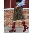 thumbnail image 2 of Botas de combate Allegra K burdeos con tacones gruesos con hebilla EU 36, 2 of 7