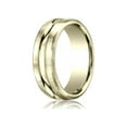thumbnail image 2 of Benchmark� 7.5mm Comfort-fit Satin-finished High Polished Center Cut Carved Design Wedding Band Ring, 2 of 9