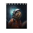thumbnail image 4 of Squirrel Astronaut Space Curtains Black Out Curtains for Sliding Glass Doors Bedroom Living Room Bathroom 2 Panels Set, 4 of 5