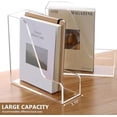 2 Pack Acrylic Magazine File Holder, Vertical File Sorter Holders Desk ...