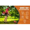 thumbnail image 3 of Seipouy 52cc Weed Wacker Gas Powe, 2 in 1 Gas String Trimmer/Edger Brush Cutter,Multi Yard Care Tools,Rubber Handle & Shoulder Strap Included, Lightweight Design, 3 of 11
