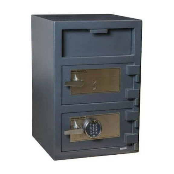 Double Door Depository Safe - Gray