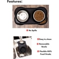 thumbnail image 2 of Internet's Best Bone Dog Bowl Set - Double Stainless Steel Pet Food Water Bowls - No Spill Silicone Stand, 2 of 5