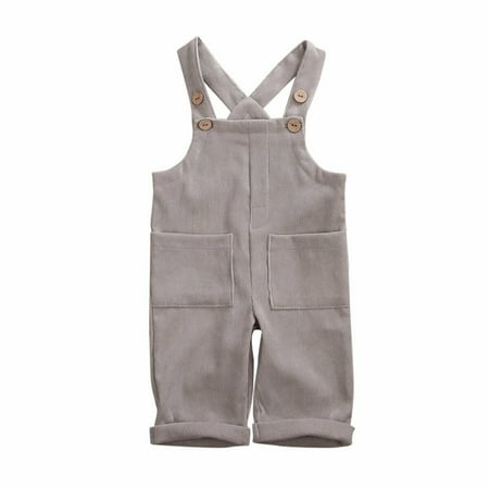 

luethbiezx Toddler Baby Girl Corduroy Romper Overalls Jumpsuit Bodysuit Clothes