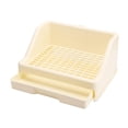 thumbnail image 2 of Caja de arena para conejos con cajón Caja de inodoro para mascotas Orinal Trainer Bandeja de esquina Jaula para mascotas de animales para hám - Beige Yinane Bandeja de arena para inodoro, 2 of 8