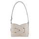 thumbnail image 1 of Bolso de mano para mujer de piel auténtica de alta gama con diseño geométrico, bolso de axila, piel de vacuno lisa de color blanco tiza, viene con caja de regalo y tarjeta., 1 of 3
