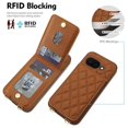 thumbnail image 7 of For Google Pixel 9a RFID Blocking Protective Purse Wallet Case Magnetic Flip Cover Multi-Card Slots Pocket With Detachable Shoulder Strap,Brown,For Google Pixel 9a, 7 of 7