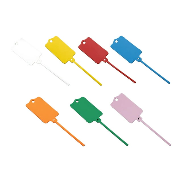 VONKY 100pcs/set Tag Key Tags Durable And Reliable Reusable Plastic Straps For Various Uses Adjustable Pink