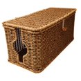 thumbnail image 1 of Siruishop Cable Management Box Imitation Rattan Desk Storage PC Charger Cord Organizer 35cmx15.5cmx15.5cm, 1 of 8