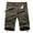 Mens Shorts Army Green, variant on Cotton-Blend Cargo Shorts for Men Big and Tall S-4X Plus Size Drawstring Straight Leg Mid Waisted Casual Solid Athletic Hiking Short