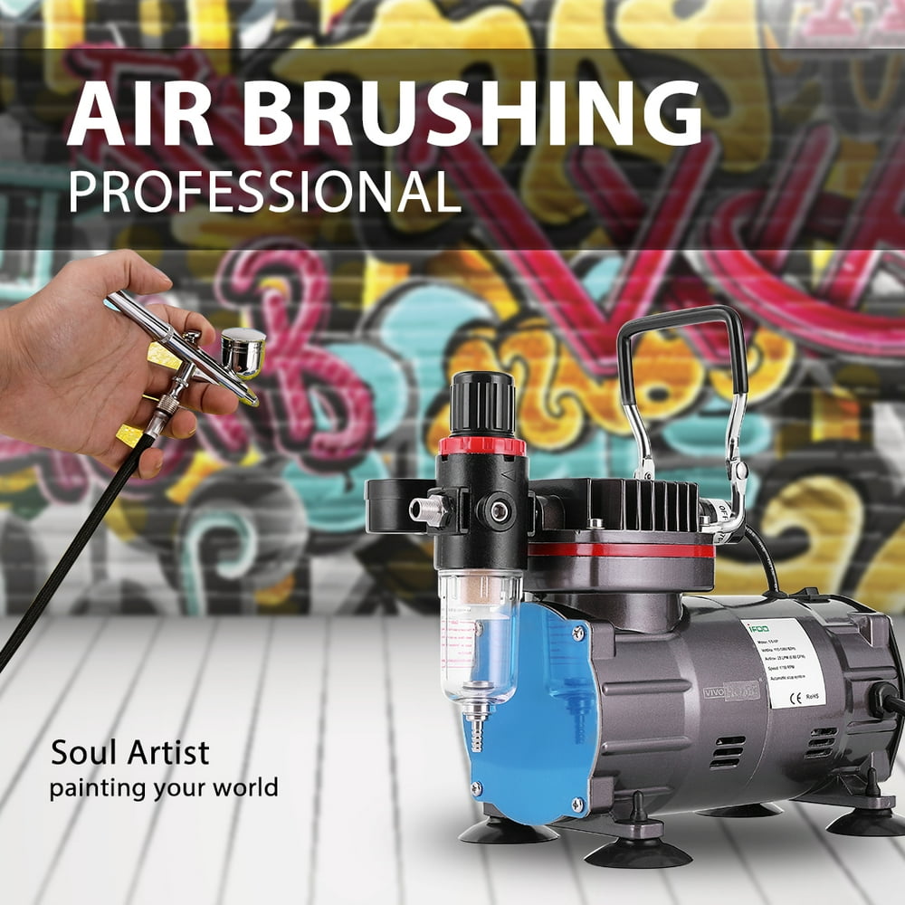 Airbrushing Paint System include 1/5 HP Air Compressor and 3 Airbrush