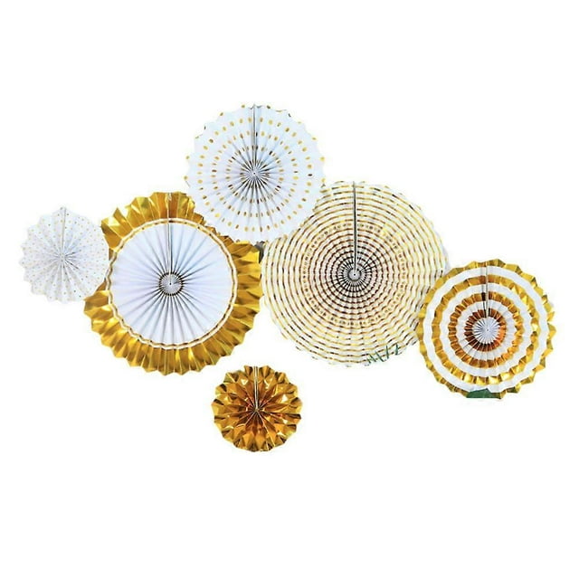 Paper Flower Decoration Paper Fan Set for Decoration 6Pcs Birthday Wedding