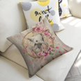 thumbnail image 5 of elephant flowers Linen toss pillowcase decoration pillowcase gifting preferred 24x24 inch cushion cover 4 sets sofa pillowcase sofa bedroom living room car, 5 of 8