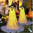 thumbnail image 1 of Decoraciones de Halloween VersaCharm Spooky Ghost con luces, paquete de 2, 1 of 9