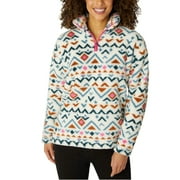 Eddie Bauer Women's Fleece 1/4 Zip Long Sleeve Pullover Size: XL, Color: Vanilla Aztec