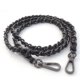 thumbnail image 2 of Bolso de cuero de Metal a la moda con correa para cartera, bolso de repuesto Gris + negro Hugo Cadena de correa de bolso, 2 of 6
