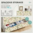 thumbnail image 5 of Sybels Dresser with 9 Drawers, Retro Floral Pattern Fabric Bins with Wooden Top for Bedroom, Closet, Entryway Hall, Black, 5 of 8