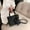 Black, variant on Felt Messenger Bag for Women - Crossbody Shoulder Handbag with Zipper Closure, 18x15x8cm, Casual & Formal Use, Includes Small Pouch