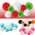 thumbnail image 1 of Walbest 9-Piece Party Decoration Bunting Tissue Paper Balls, Hanging Handmade Paper Balls, Bunting Paper Balls for Christmas Halloween Wedding Party Birthday Decor, 8" (6pcs), 10" (3pcs), 1 of 7