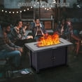 thumbnail image 4 of 44 Inch Propane Fire Pit Table, 50000BTU Rectangle Fire Table with Double-Sided Cover, Separate Storage Space, S/late Tabletop&Hidden Ignition, Companion for Your Garden(Double Door), 4 of 10