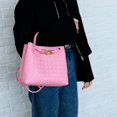 thumbnail image 3 of Italy Design Andiamo Woven Bag Large Capacity Handbag Party Dinner Wedding Tote Bag, 3 of 5