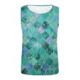 thumbnail image 4 of Mujeres moda sexy sin mangas flor pirnt chaleco cuello redondo impreso tops camiseta chaleco blusa tops Pompotops lopia991397, 4 of 5