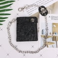 thumbnail image 2 of TRINGKY Vintage Skull Leather Wallet With Anti Theft Chain Men Bifold ID Credit Card Ho, 2 of 10